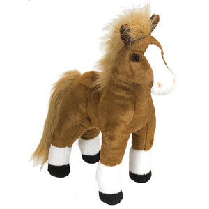 Cuddlekins Horse Brown Standing 12"