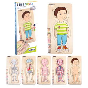 Beleduc 5 in 1 Layer Puzzle - Your Body Boy