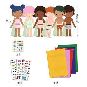 Djeco - Felt Sticker Dress Ups