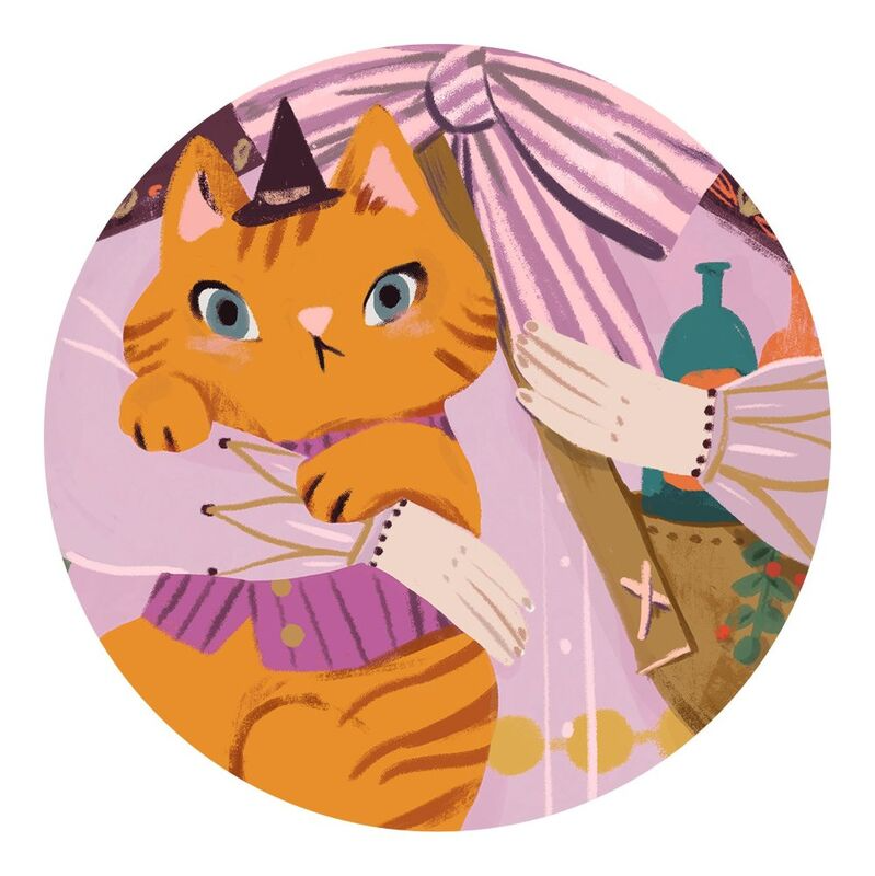 Djeco - Giant Puzzle 36pc - Lily the Witch