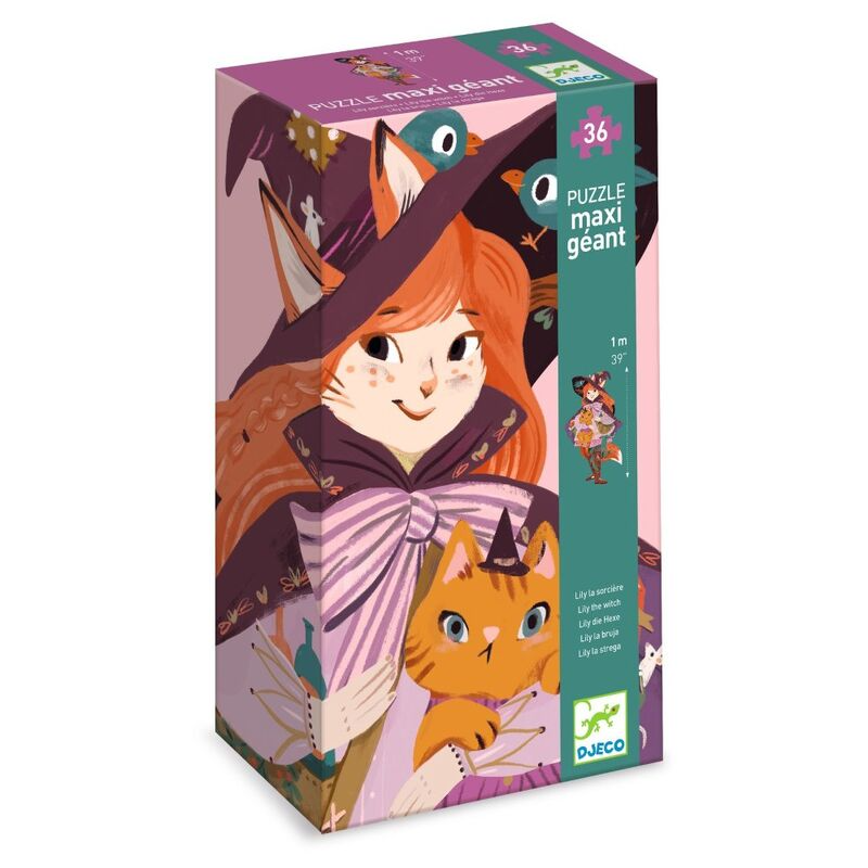 Djeco - Giant Puzzle 36pc - Lily the Witch