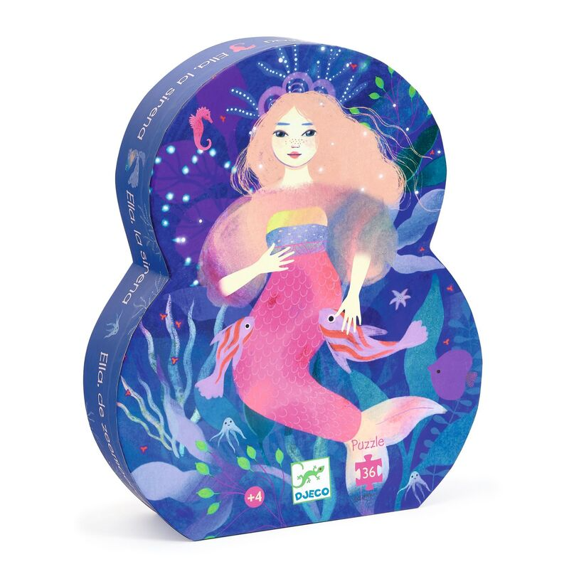 Djeco - Ella The Mermaid 36 pc Silhouette Puzzle