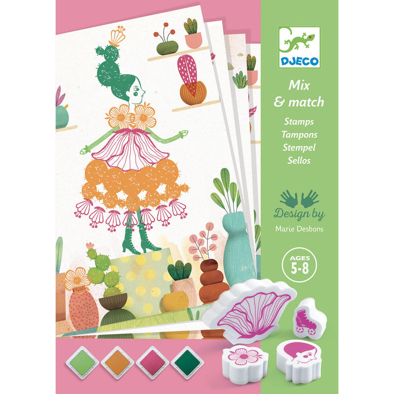 Djeco - Stamp Set - Flower Girls