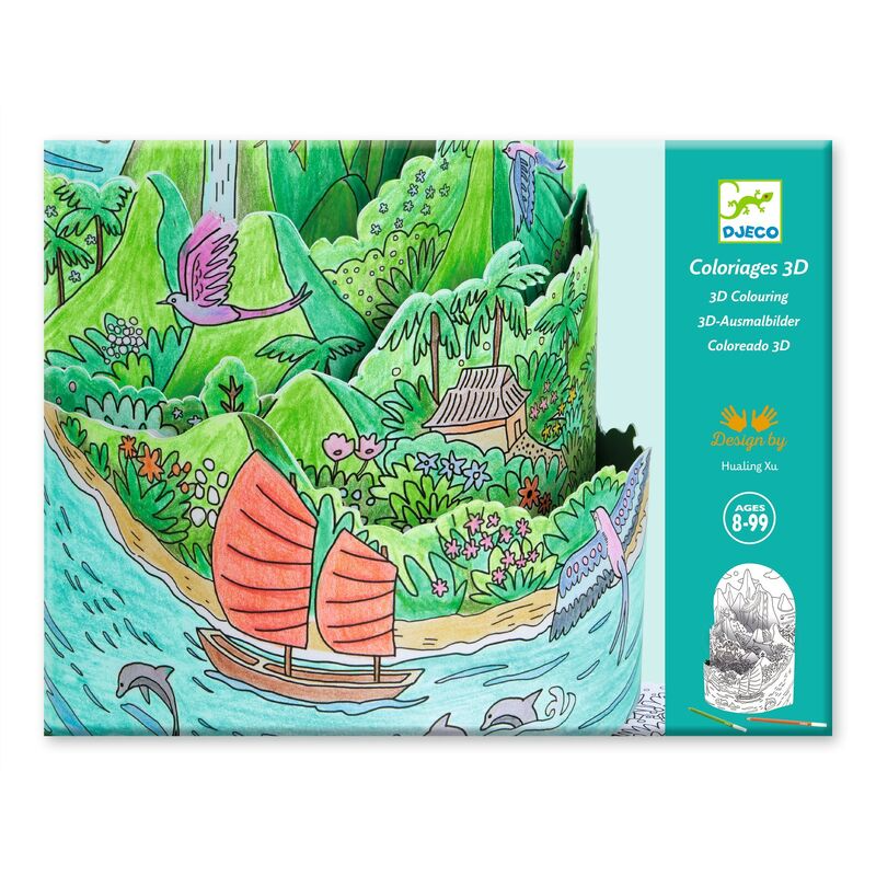 Djeco - On Top of my Island Colouring Diorama