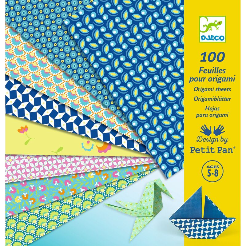 Djeco - 100 Origami Sheets - Natsu