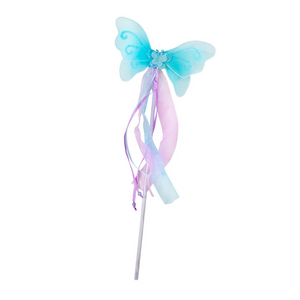 Green/Blue/Purple Butterfly Dress & Wings with Wand - Size 5-6