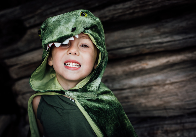 Great Pretenders - T-Rex Hooded Cape - Size 4-5