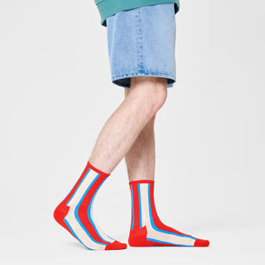 Happy Socks - Vertical Stripe 3/4 Sneaker Sock
