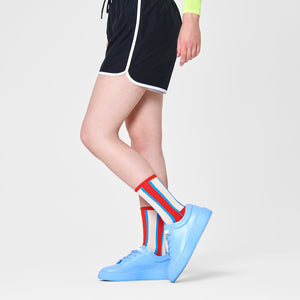 Happy Socks - Vertical Stripe 3/4 Sneaker Sock