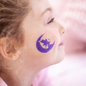 Oh Flossy Kids Reusable Adhesive Face Paint & Makeup Stencils - Teal