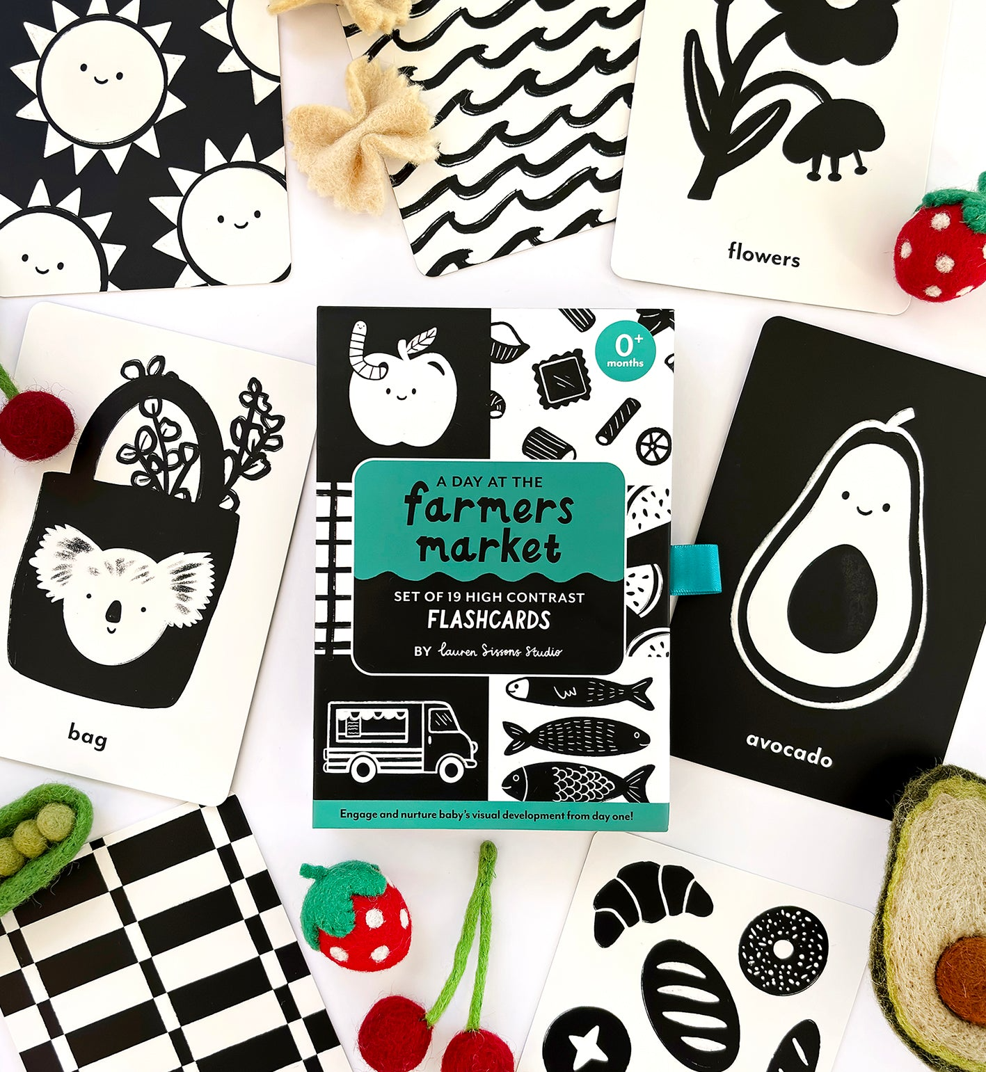 A Day At The Farmers Market - High Contrast Flashcards