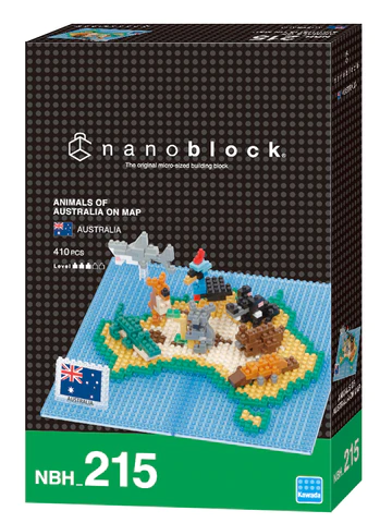 NANOBLOCK - ANIMALS OF AUSTRALIA ON MAP