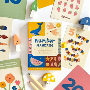 Lauren Sissons Studio -  Illustrated Number Flash Cards