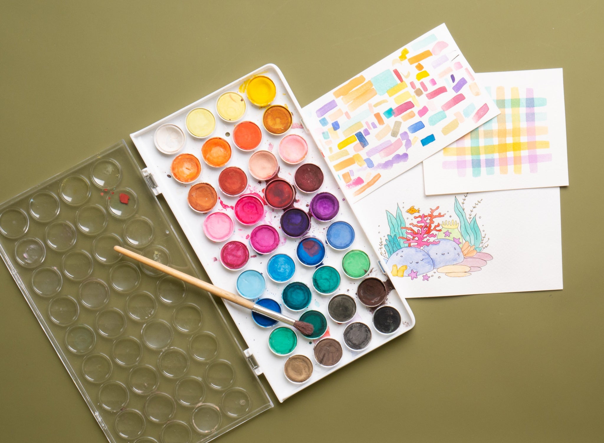 36 Gouache Colour Cakes