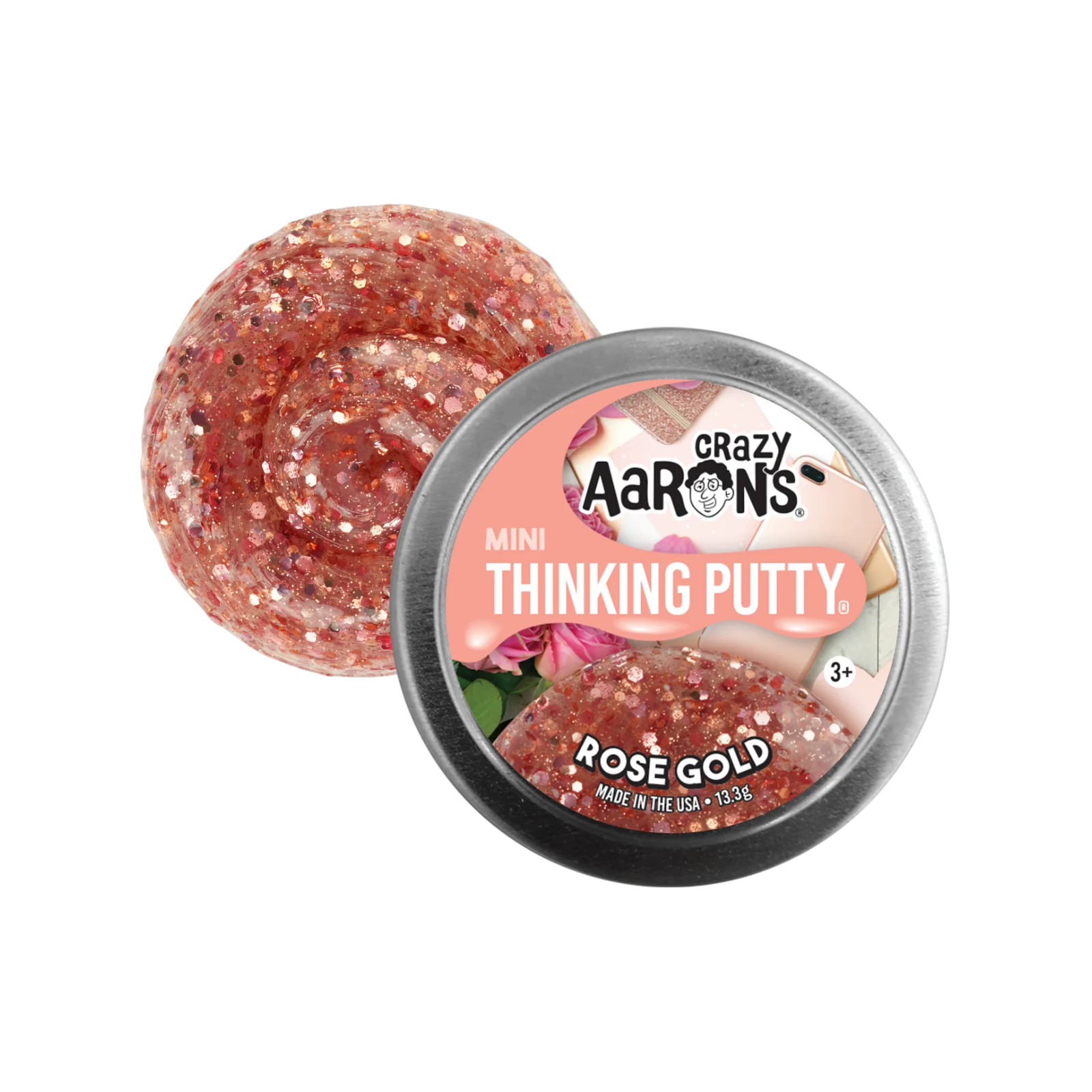 Crazy Aaron's Thinking Putty 2" Mini Star Trendsetters - Rose Gold