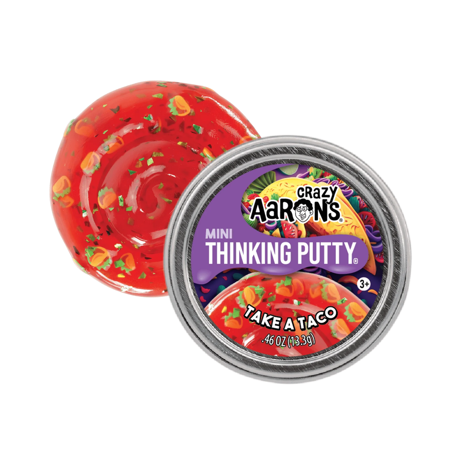 Crazy Aaron's Thinking Putty 2" Mini Star - Take A Taco