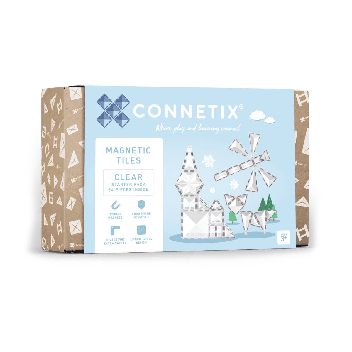Connetix 34 Piece Clear Pack