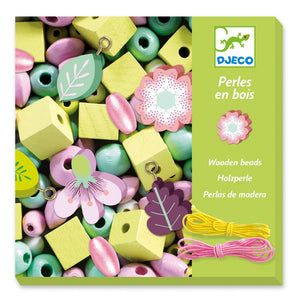 Wooden Beads - Leaves And Flowers