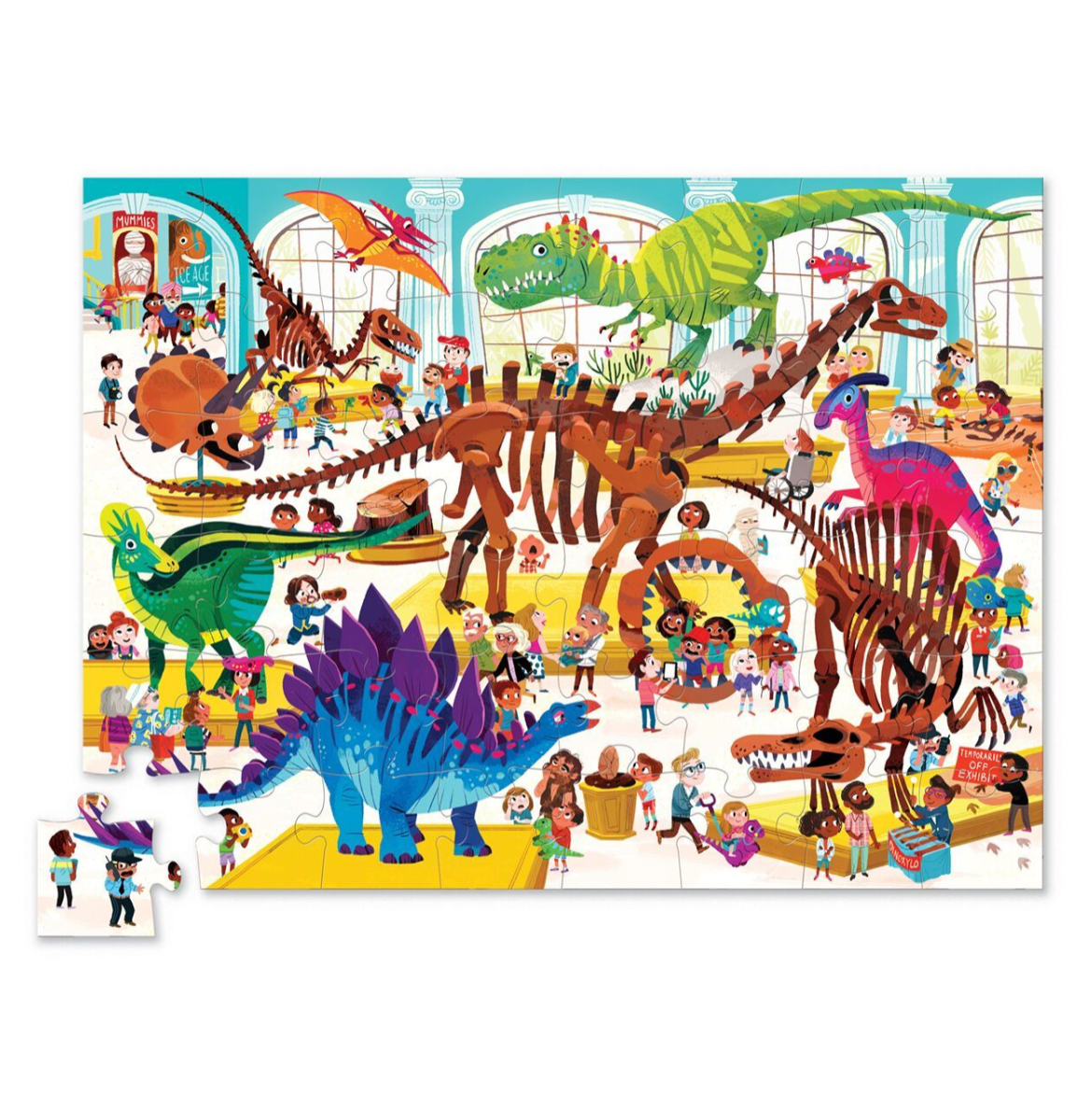 A DAY AT THE MUSEUM PUZZLE 48PC - DINOSAUR