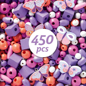 Wooden Beads - Butterflies