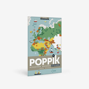 POPPIK - MAKE YOUR OWN STICKER POSTER - WORLD MAP