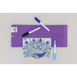 Scribble Mat Mini - Peacock Mandala