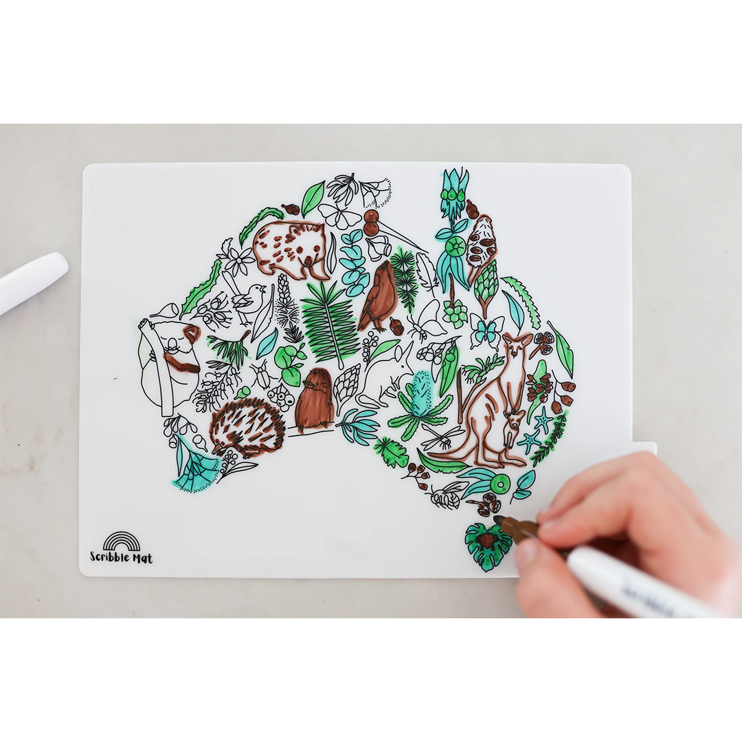 Scribble Mat Mini - Australian Map