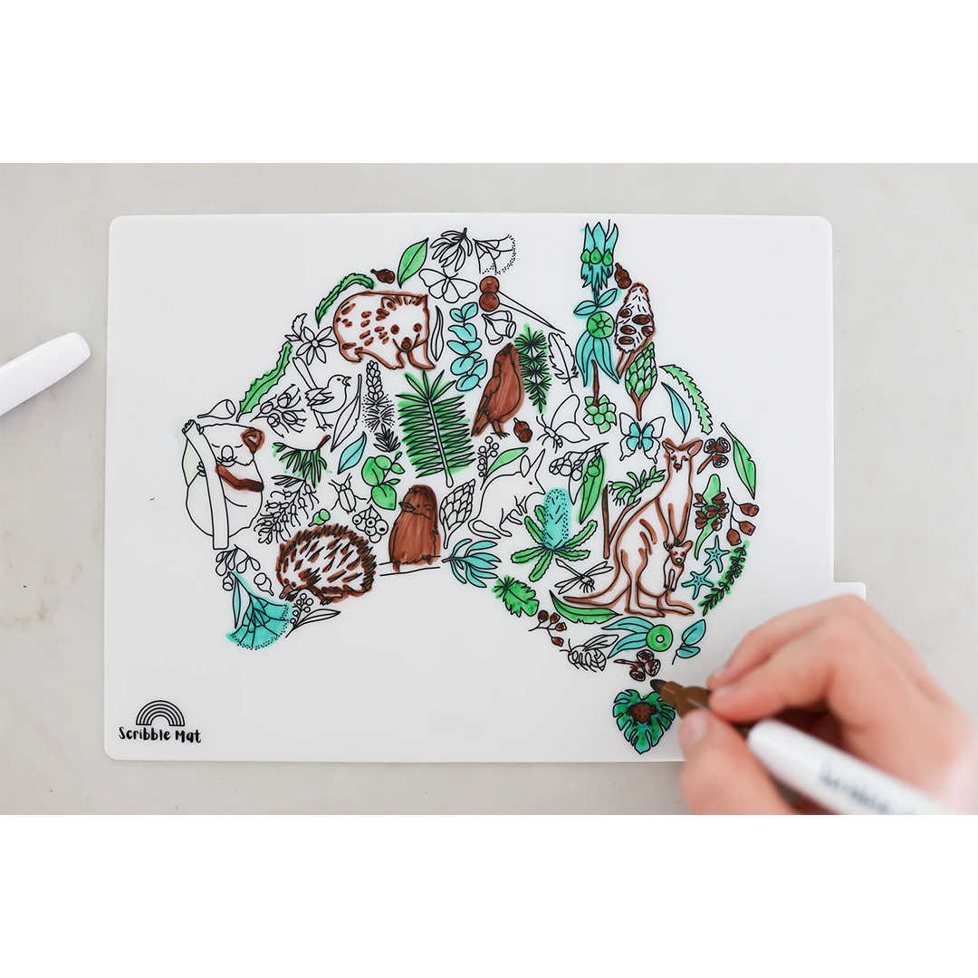 SCRIBBLE MAT MINI - AUSTRALIAN MAP