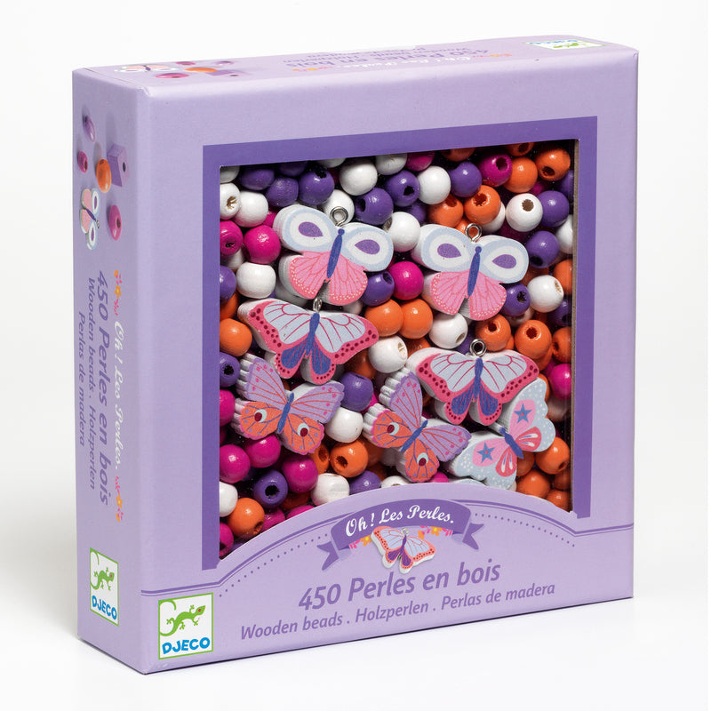 Wooden Beads - Butterflies